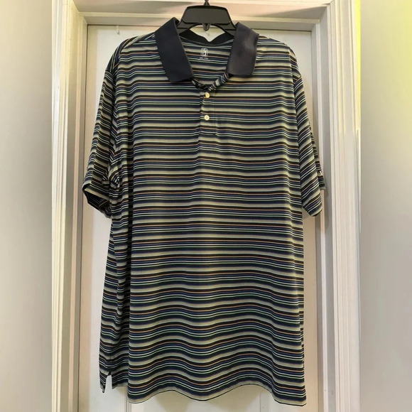 PGA Tour Polo Short Sleeve Multi Colored Shirt - Picture 1 of 6